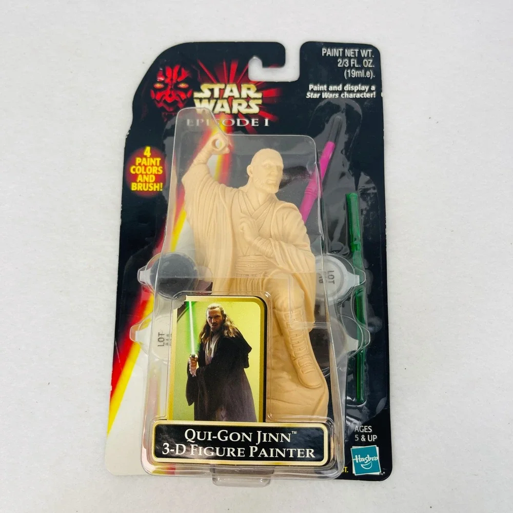 Star Wars Episode I Qui-Gon Jinn 3-D Figure Painter Hasbro 1998 New Vintage Kit